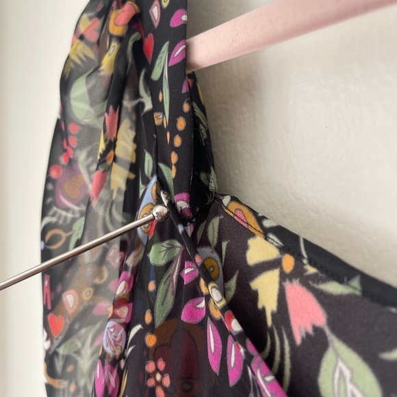 La DoubleJ Sissi Tiered Ruffle Midi Dress Babe in Silk Chiffon XS - Picture 11 of 17